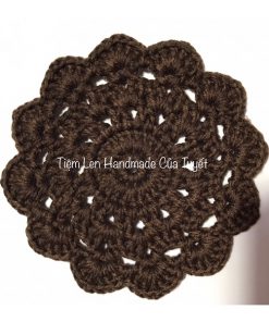 Lót ly vintage handmade bằng sợi cotton thấm hút tốt - Tiệm Len 1992