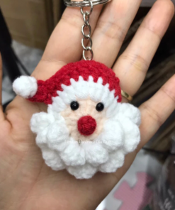 Móc khóa ông già Noel bằng len