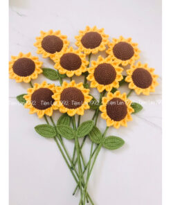 Hoa Hướng Dương bằng Len Handmade/Hoa Mặt Trời bằng Len/Trang trí tết/Hoa cắm bình
