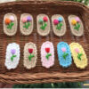 Kẹp tóc len handmade thêu hoa, kẹp tóc handmade, kẹp tóc thủ công