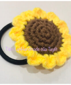 DÂY CỘT TÓC HOA HƯỚNG DƯƠNG/DÂY BUỘC TÓC/ Handmade crochet/ Tiệm Len Handmade Của Tuyết