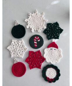 Đồ trang trí giáng sinh/noel/ lót ly chủ đề noel/quà tặng giáng sinh (8-10cm