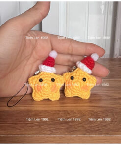 Móc khoá ngôi sao đội nón Noel/ star/ sun and earth mini