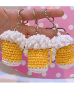 Móc Khoá LY BIA mini/ CỐC BIA bằng Len/ Móc khoá Len Handmade