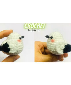 Móc khoá chim bồ câu, chim cu gáy bằng len