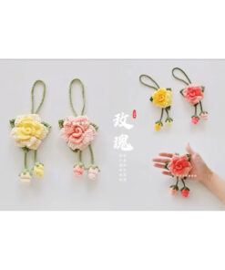 [Móc khoá mẫu mới ] Móc khoá hoa len handmade/móc khoá túi xách/móc khoá treo balo hình hoa