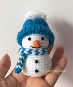 Móc khoá Người tuyết handmade bằng len/ Snowman/Móc khoá noel