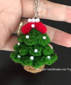 [SẴN] Móc khoá cây thông noel mini bằng len cute/ CHRISTMAS TREE KEYRING