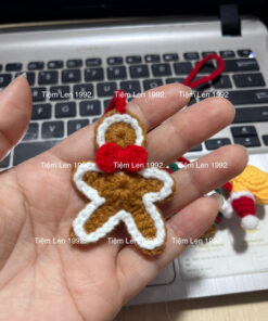 Móc khoá Noel handmade/ Bánh quy gừng trang trí Noel